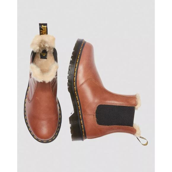 Dr. Marten Women's 2976 Leonore Fur Lined Boot Saddle Tan- NEW- Sz:7 Ret$210 - Picture 5 of 7